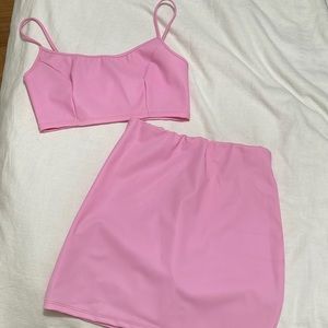 Reflective 2 piece skirt set